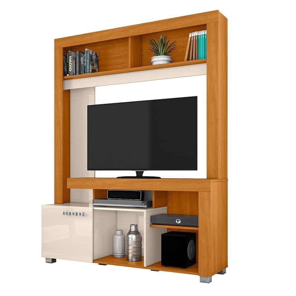 Estante Para 50 Polegadas 1 Porta 136 Cm Flavia Madetec Cinamomo Off White