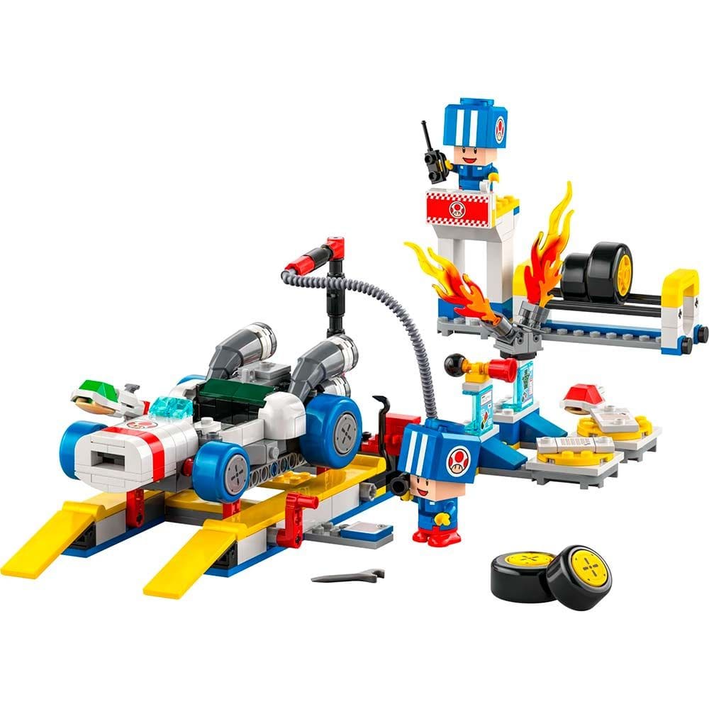 Bloco de Montar - Super Mario - Mario Kart - Garagem do Toad - 390 peças - LEGO