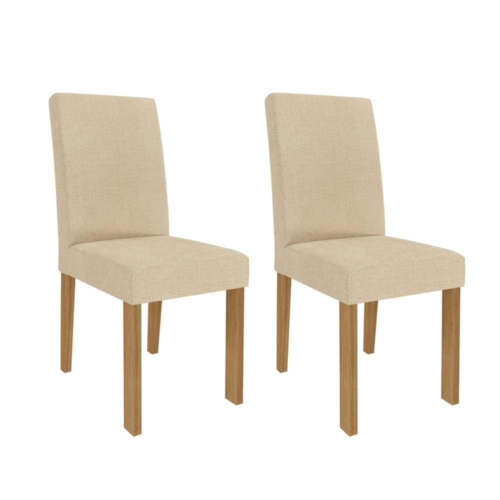 Conjunto Com 2 Cadeiras Maia Nature/gengibre Cimol