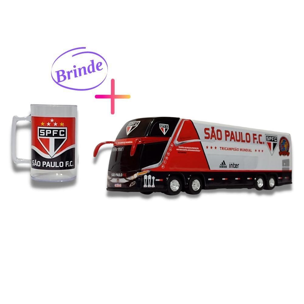 Brinquedo Miniatura De Ônibus Do + Caneca