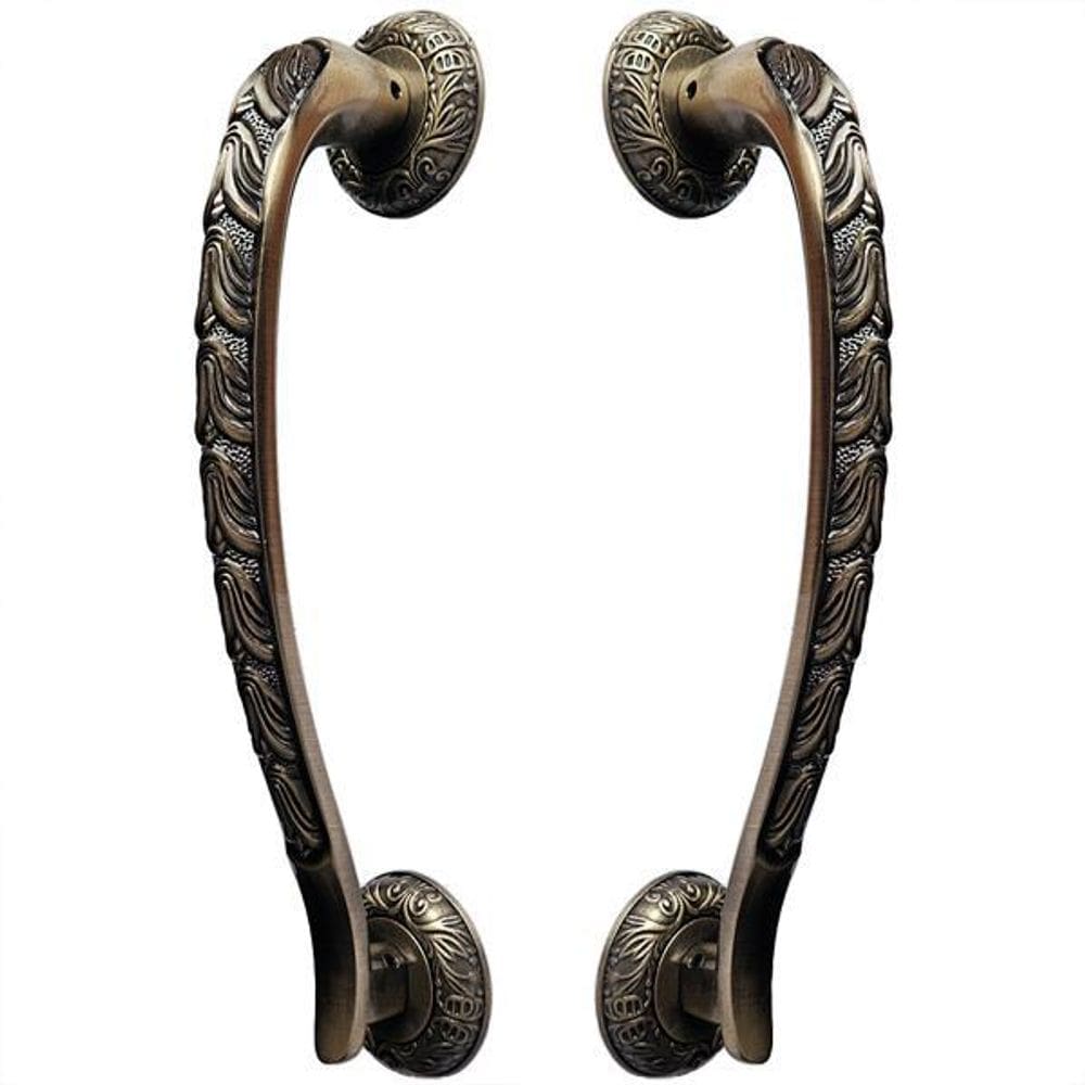 Puxador Duplo Stylus Bronze Antigo 300Mm Porta Pivotante