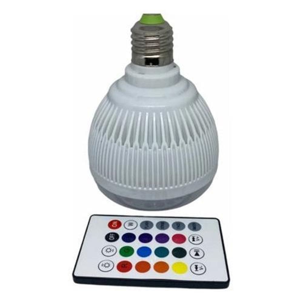 Lâmpada Bluetooth Led 12W Music Rgb + Caixa Som + Controle