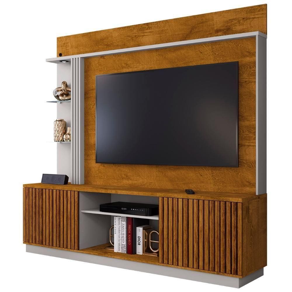 Estante Painel Para 65 Pol 201cm Atlanta Naturalle-off - Bechara