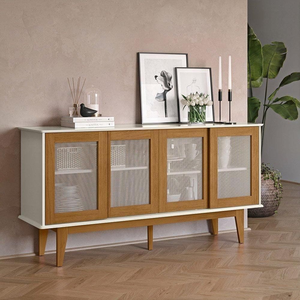 Buffet Detroit 04 Portas Off White-nature - Tebarrot