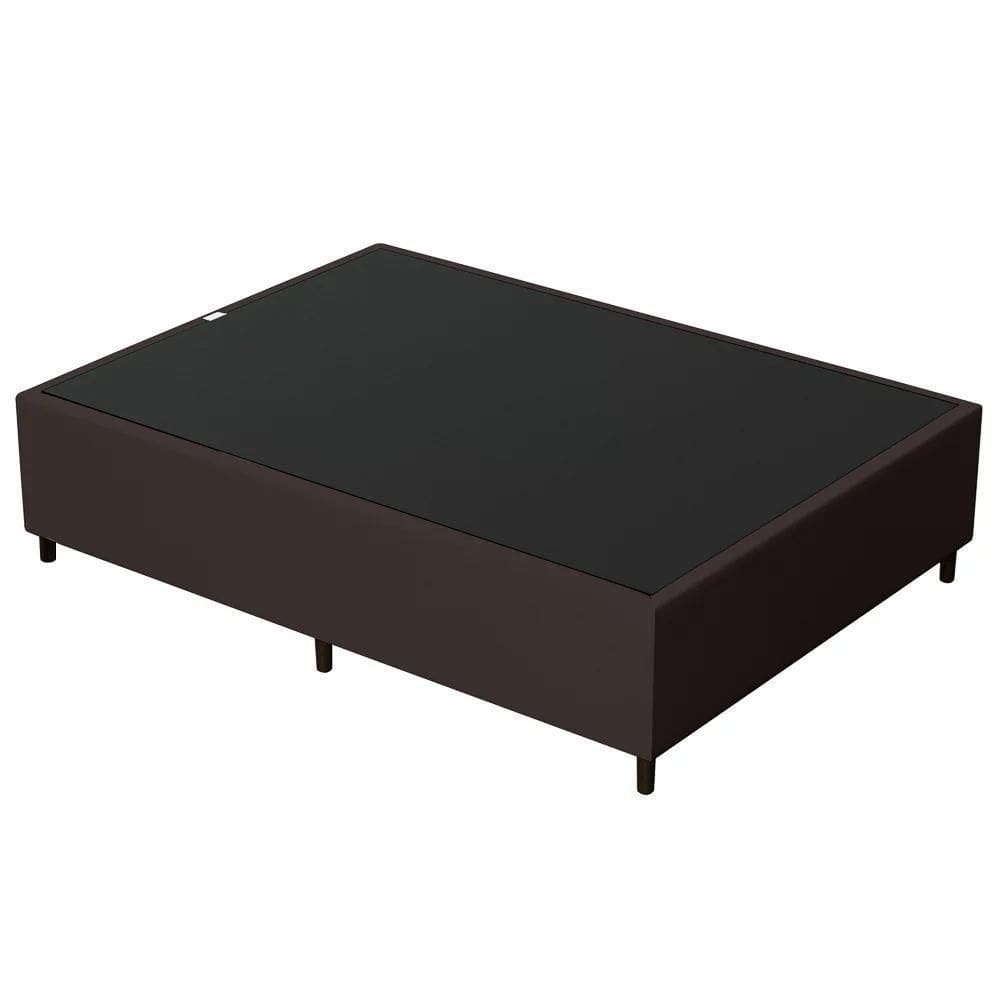 Base Para Cama Box Casal 138x188cm Hit Z04 Sintético Marrom - Mpozenato