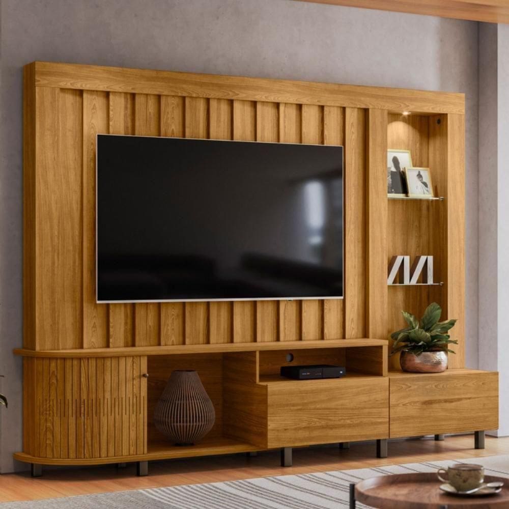 Home Theater Le Mans Com Estilo Clássico Cumaru