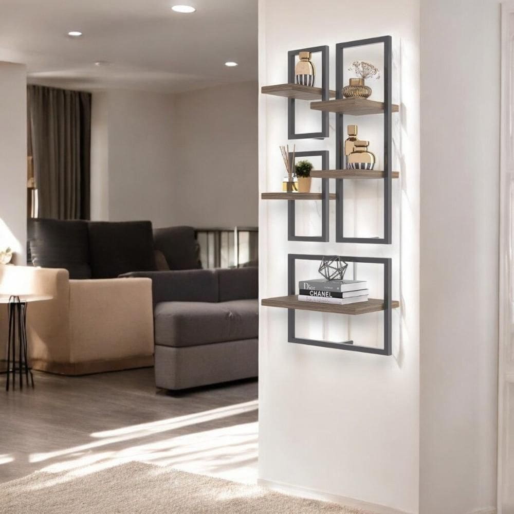 Conjunto 5 Prateleiras Industrial Affara - Pleno