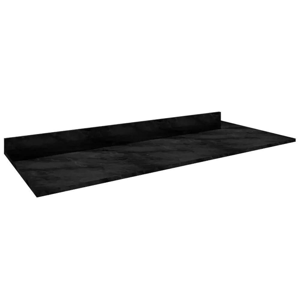 Tampo Balcão Para Cozinha 120cm Cor Mármore Preto - Poquema