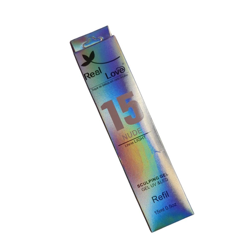 Gel Alongamento de Unha 15 Nude uv/led Refil Real Love 15g