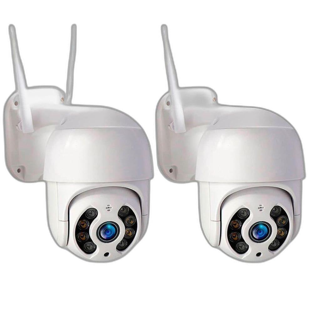 Kit 2 Câmeras Segurança Externa Plus+ Wifi Panomarica