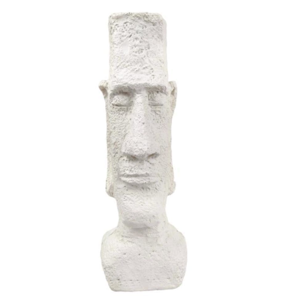Estatua Face Branca Decorativa 28X10Cm Estatueta Rosto G
