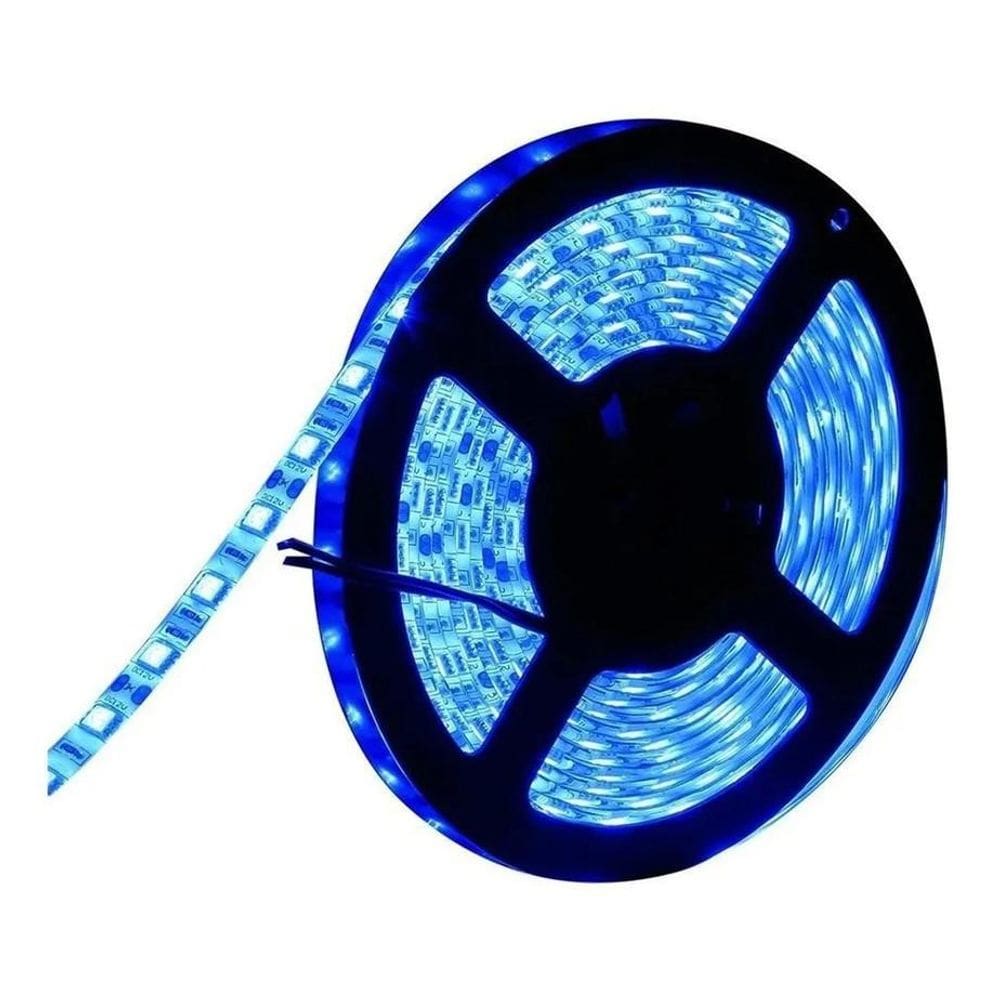 Fita De Led 5050 Sem Silicone Azul