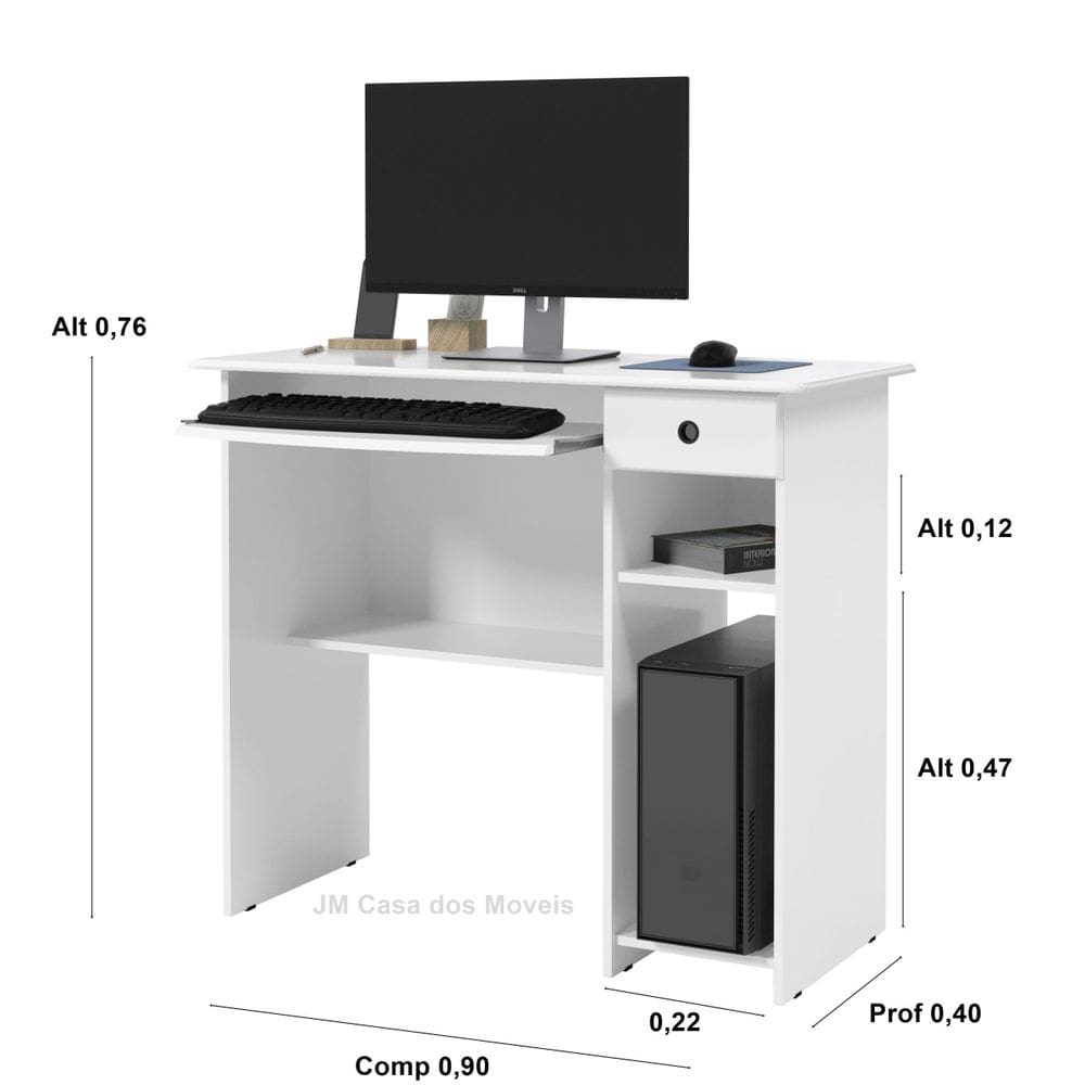 Mesa Computador Gaveta Vieena Plus Cores Comprar Moveis Sua