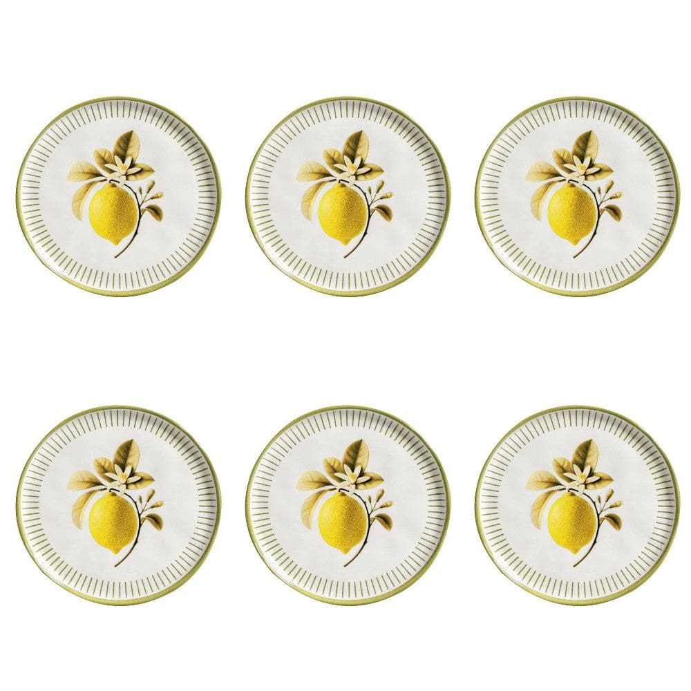 Conjunto de Pratos de Sobremesa 06 Peças Bio Lemon Porto Brasil