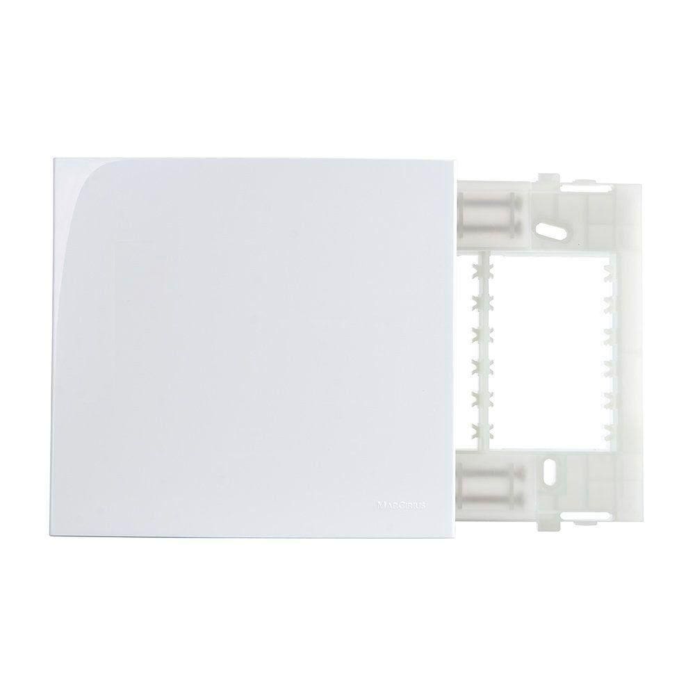 Placa Cega Com Suporte Margirius Sleek 4x4 Branca