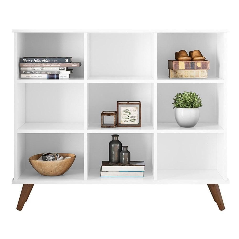 Nicho Organizador Multifuncional Pés Retrô Cube Q01 Branco