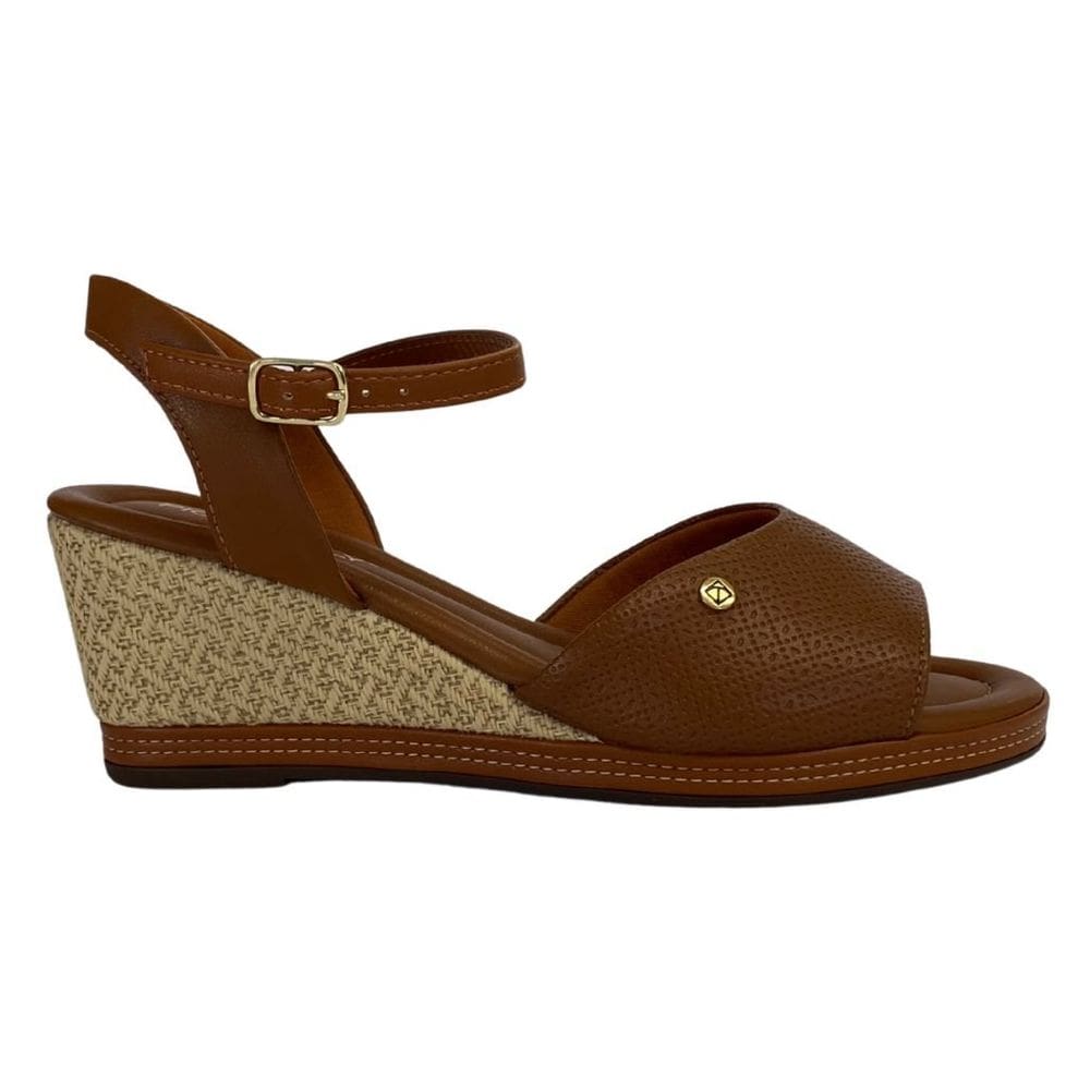 Sandália Anabela Piccadilly 408214 Feminino Marrom casual