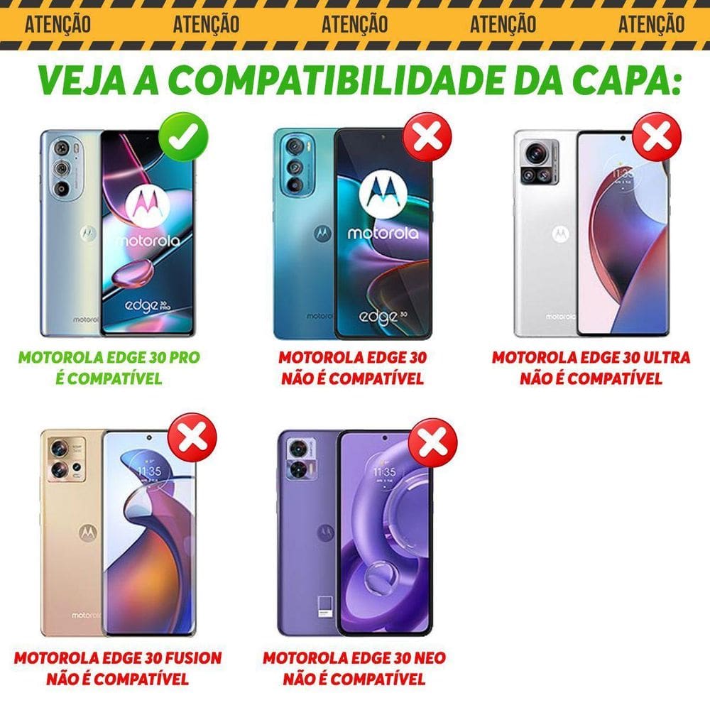 Capa Case Moto Edge 30 Pro Preto Resistente Queda