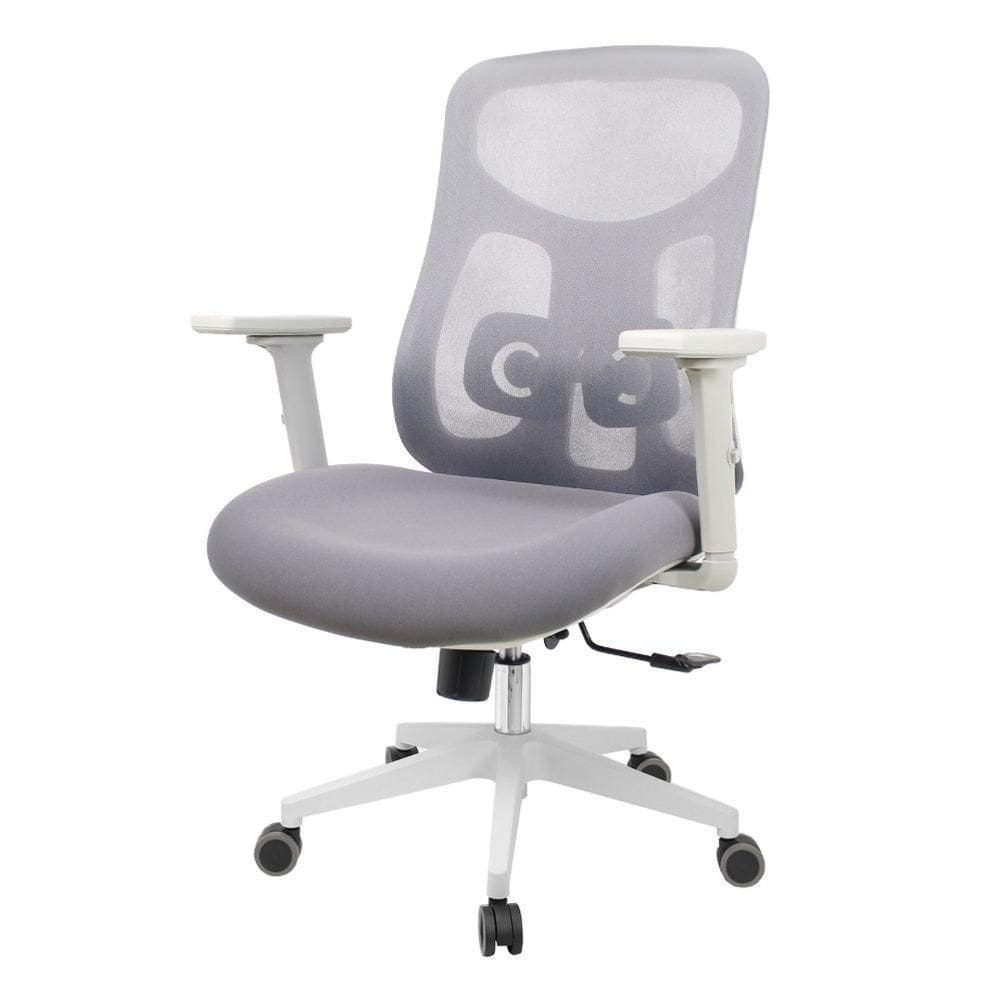Cadeira Escritório Nr-17 Everest Diretor C- Braços Fratini Encosto Tela Mesh Gelo-cinza Base Rodízio