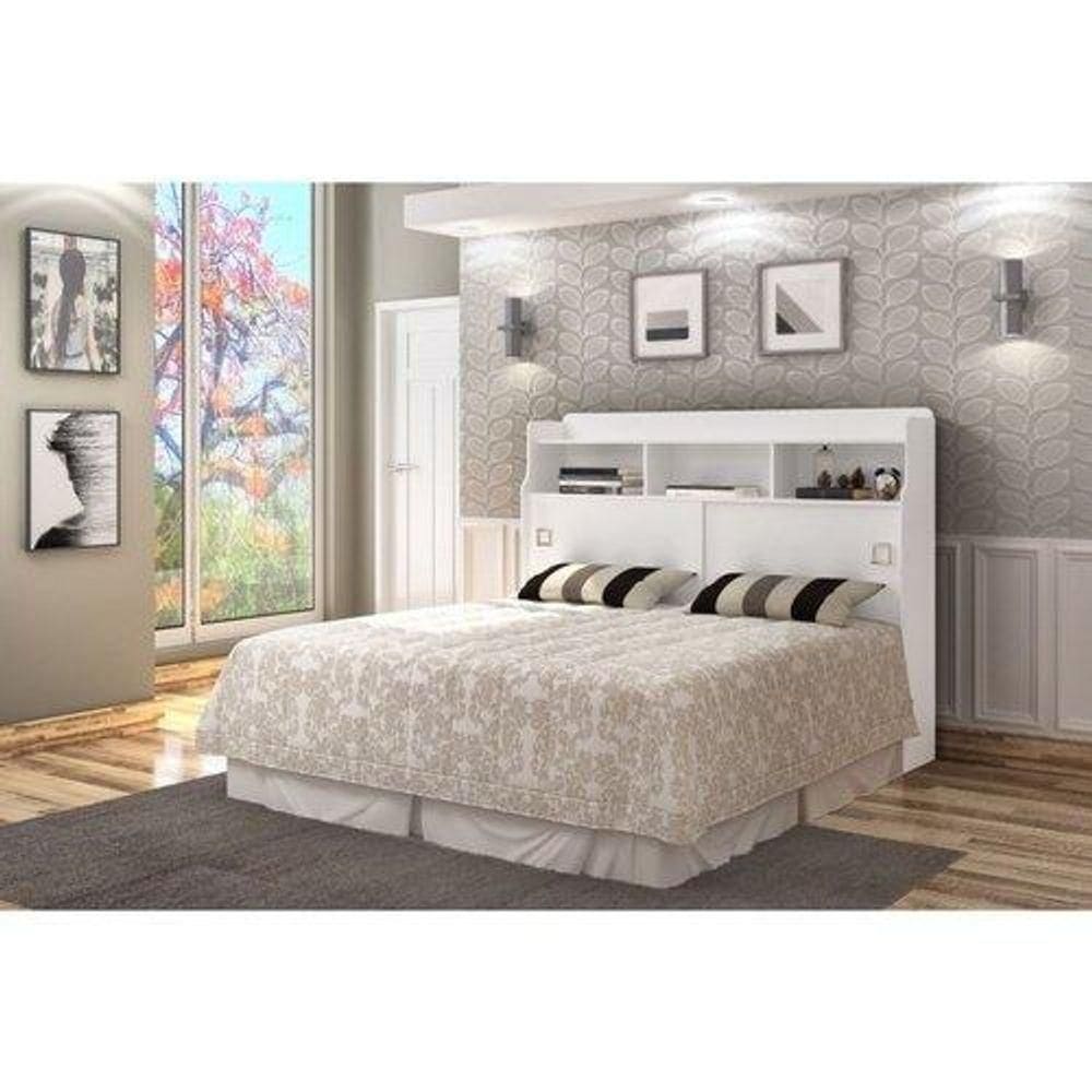 Cabeceira Jéssica Queen 1,58cm Branco Cambel