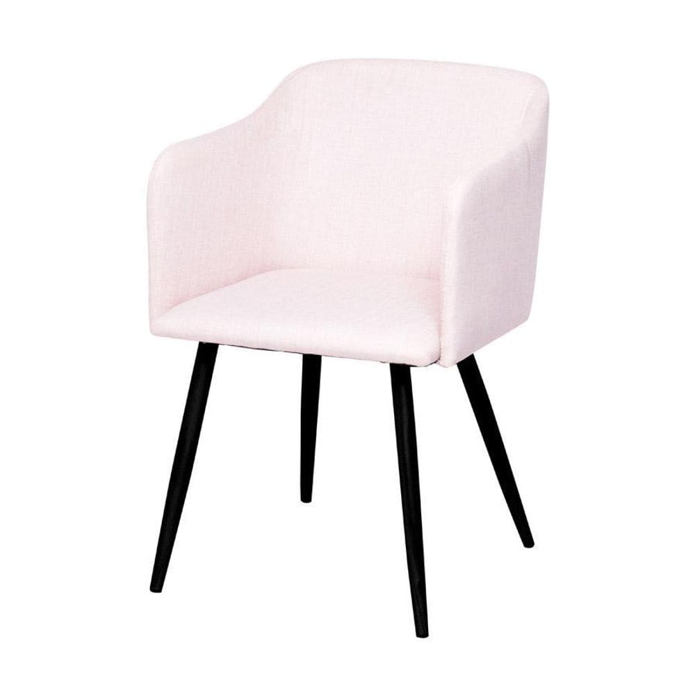 Cadeira Boxbit Charla Linho Base Em Metal Bege