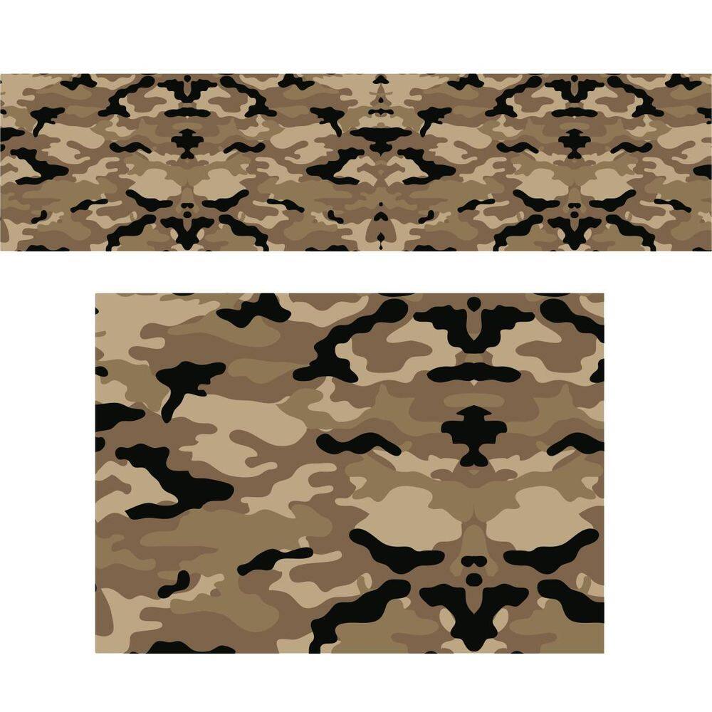 Adesivo Camuflado - Brown Woodland Camoflauge Pattern 200X50