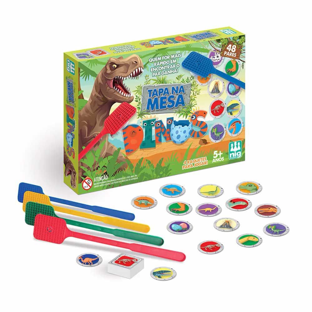 Jogo Infantil - Tapa na Mesa - Dinos - Nig Brinquedos
