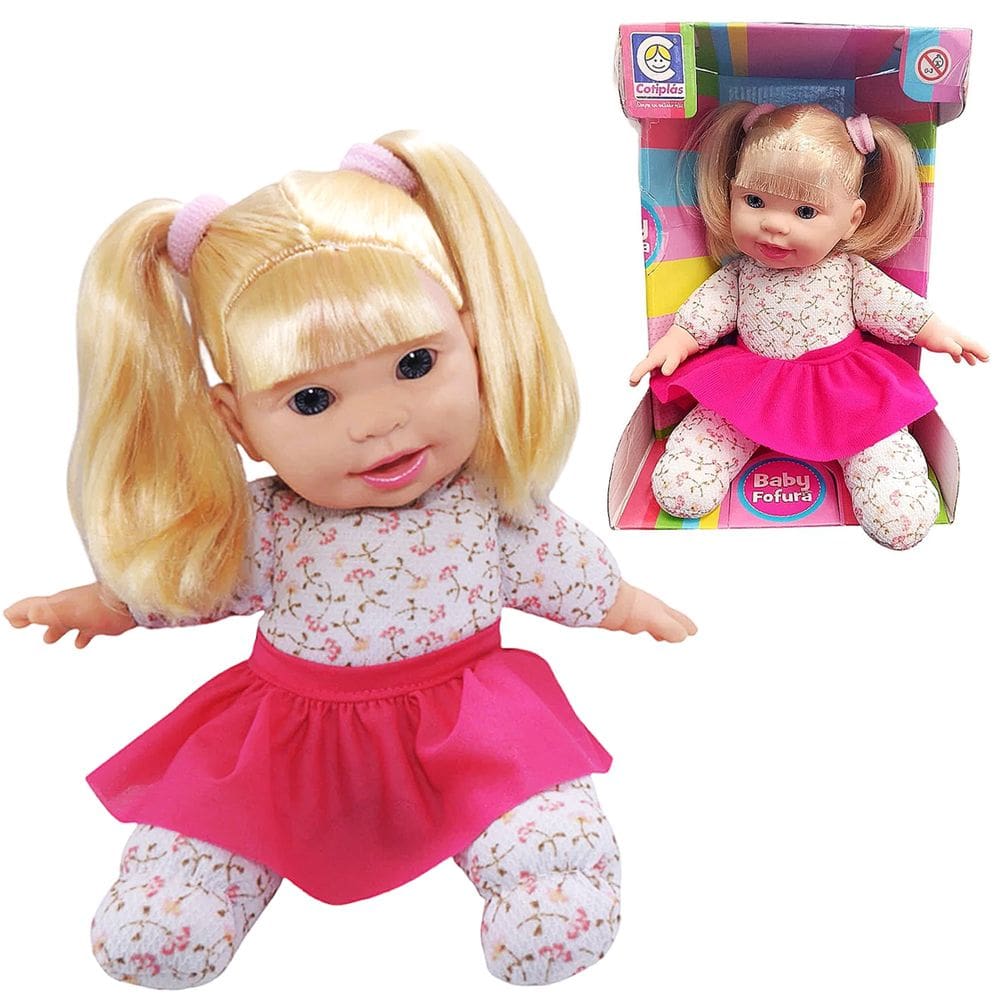 Boneca De Pano Macia Brinquedo Infantil 26cm Baby Fofura