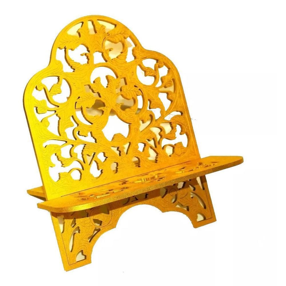 Porta Bíblia Suporte Para Bíblia Especial Dourado Mdf