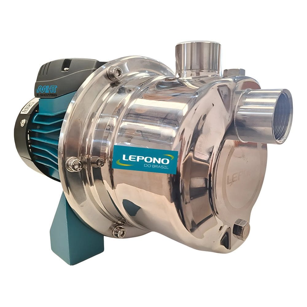 Motobomba D`água Autoaspirante Em Aço Inox Lepono 1/2cv 220v