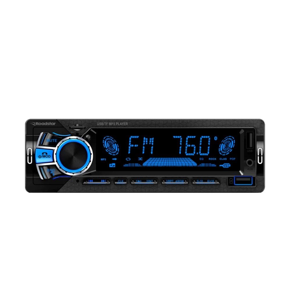 Som Roadstar Bluetooth, USB, Micro SD, Controle Remoto, App CarLive e Visor LCD 7 Cores de iluminação