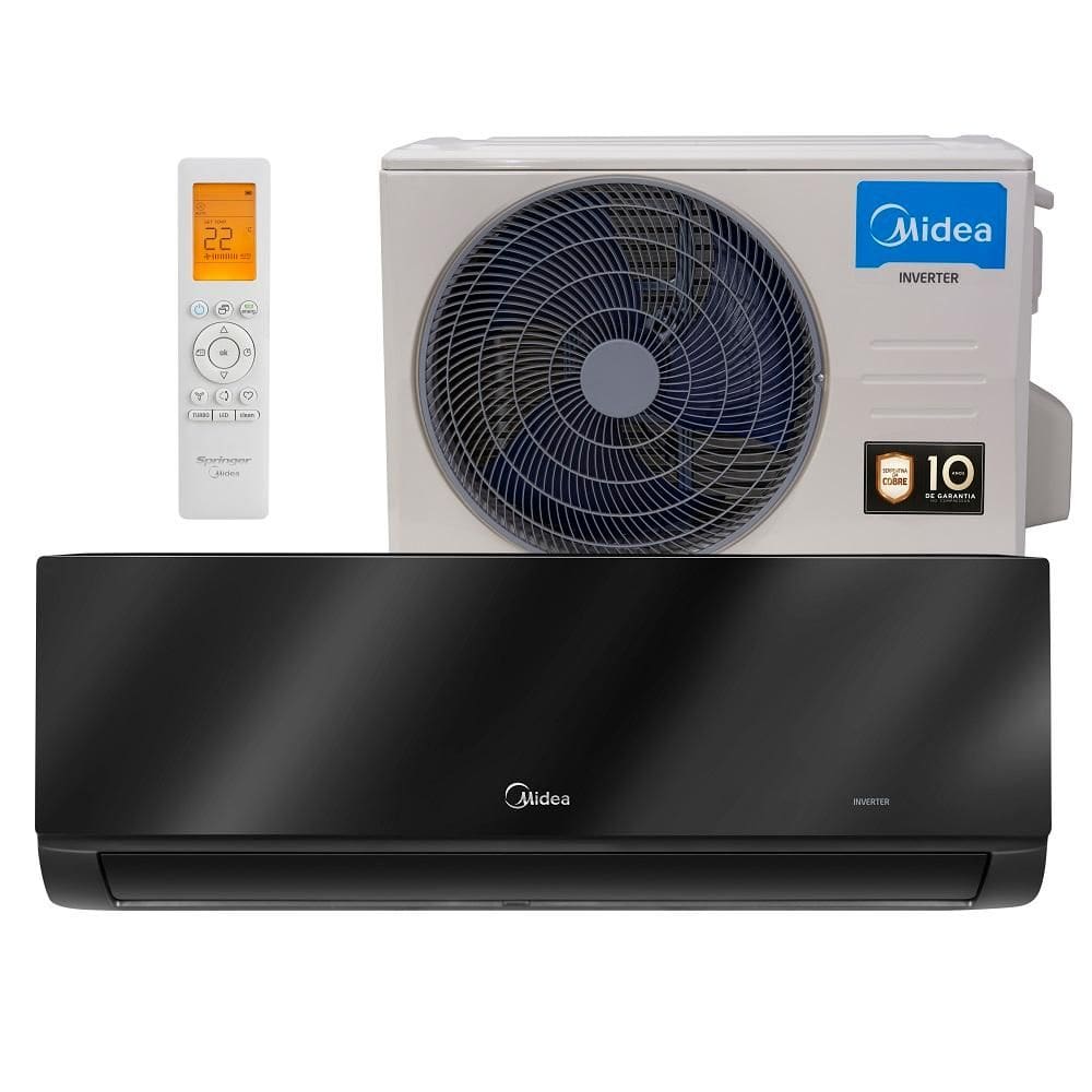 Ar Condicionado Split Springer Midea Hi Wall Xtreme Save Connect Black Edition Inverter 12.000 BTU/h Quente e Frio Monofásico Preto - 220V\n