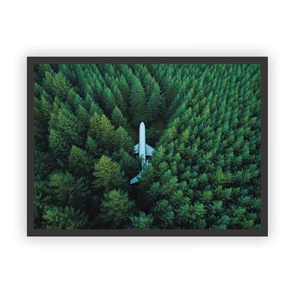 Quadro Decorativo Paisagens Variadas Moldura Preta Mod 20