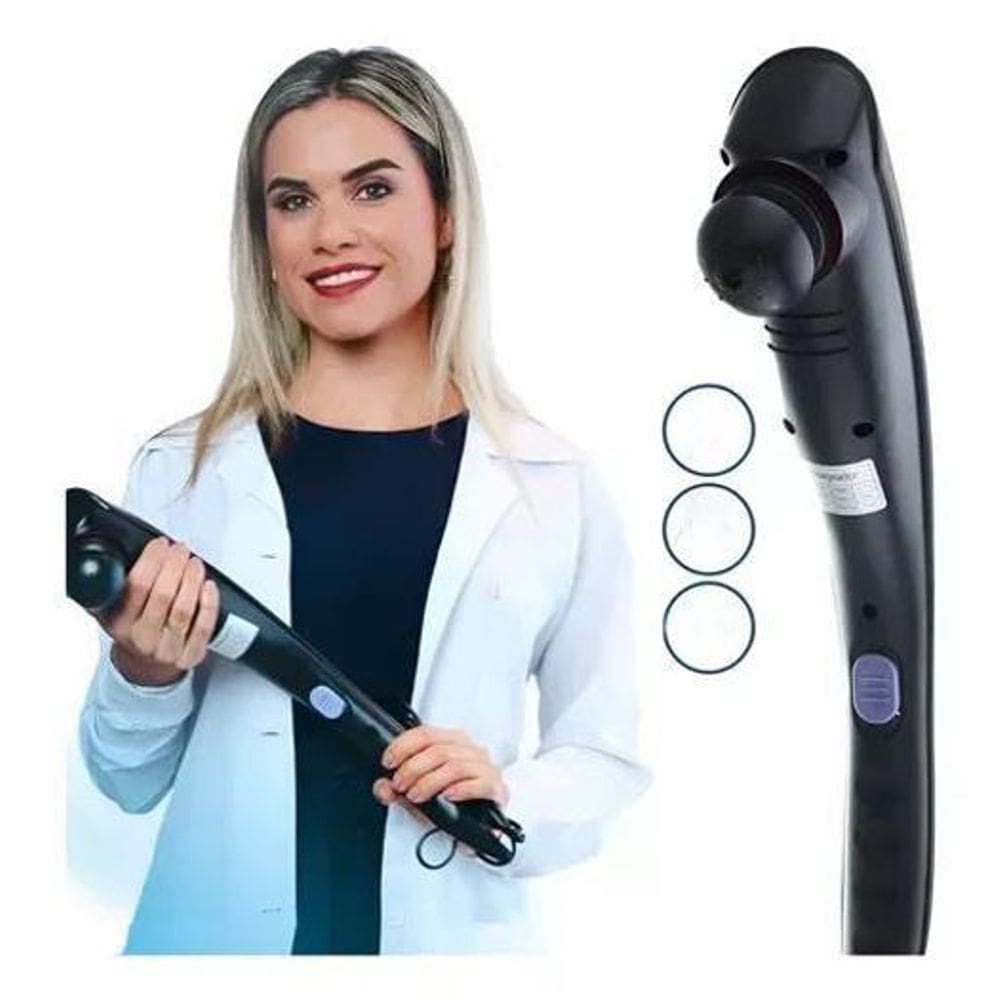 Massageador Elétrico Corporal Profissional Volcano Black 12