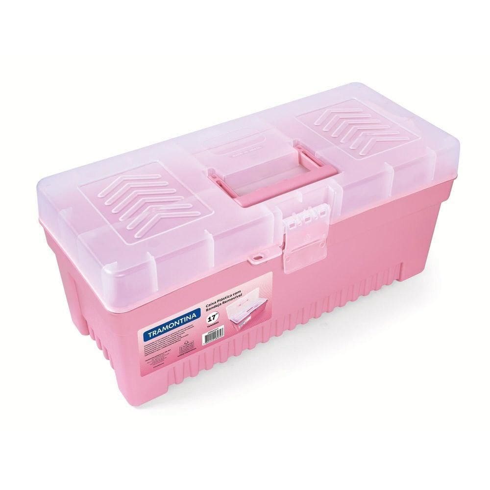 Caixa Plástica Para Ferramentas 17 Tramontina Com Bandeja Removível Tramontina