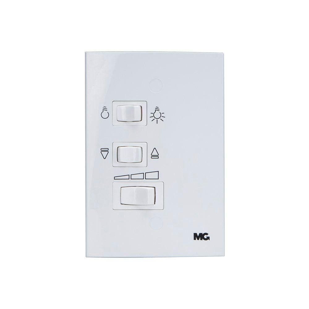 Controle Para Ventilador De Teto Margirius Sleek 4x2 3 Velocidades Com Capacitor 200W Branco - 110V