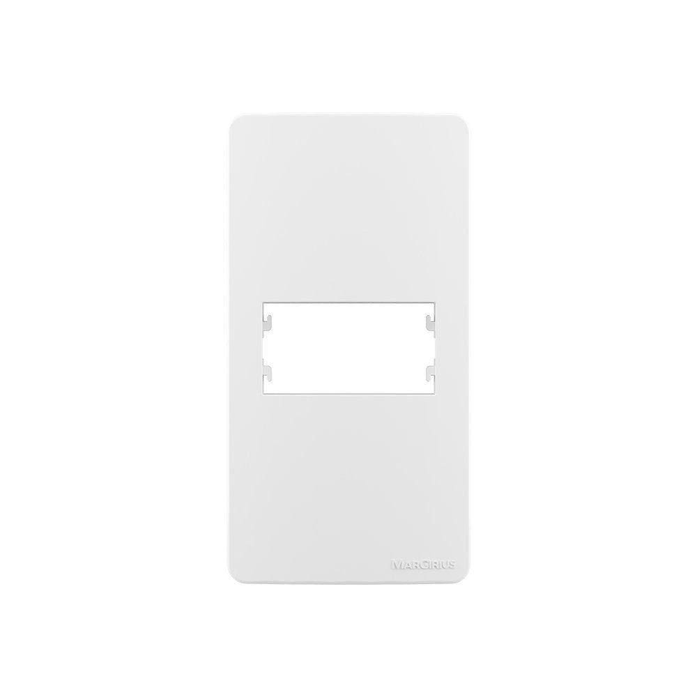 Placa Para Condulete Com Suporte Margirius Sleek Caixa 1 Para 1 Módulo Branca