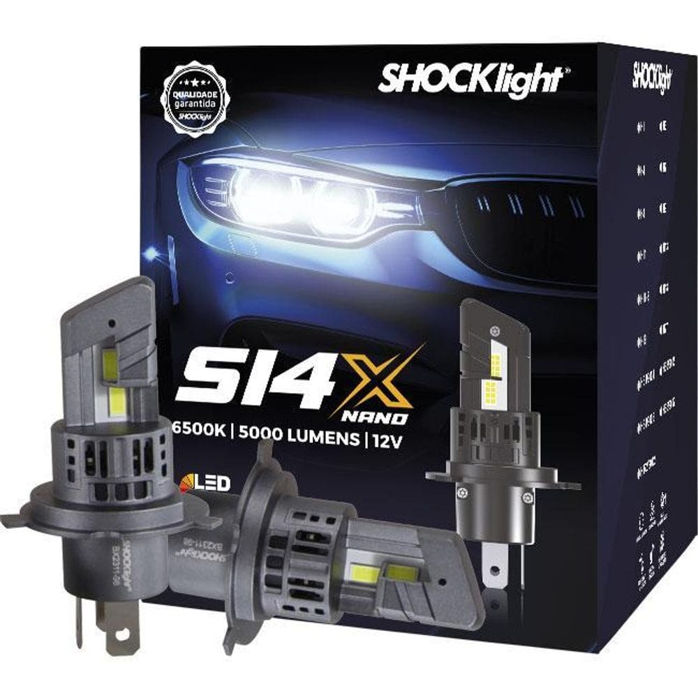 Lâmpada Led Shocklight S14X S14 X Nano H4 5000 Lumens 6500K