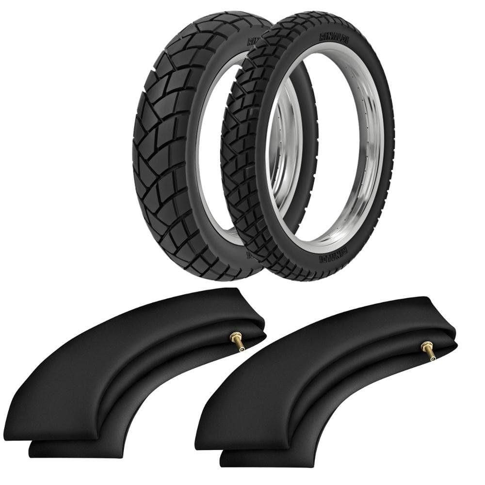 Kit Pneu Tornado Xre300 lander Tenere 120/80-18 + 90/90-21 R34 Rinaldi