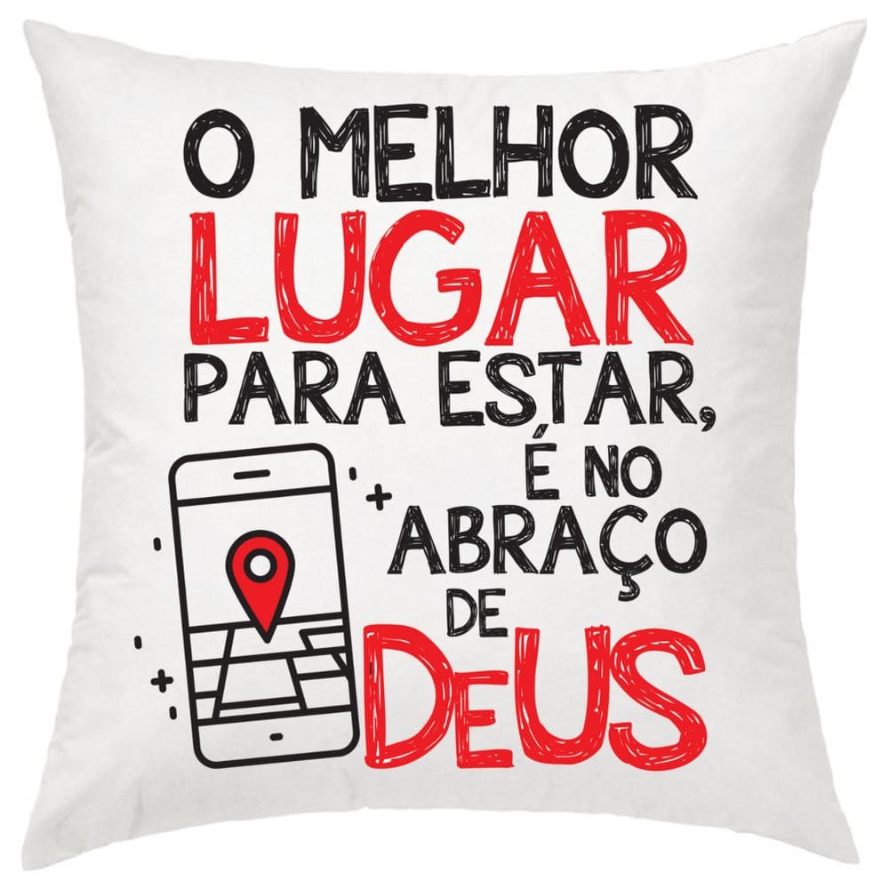 Almofada Decorativa Gospel O Melhor Lugar Para 30 X 30 Cm