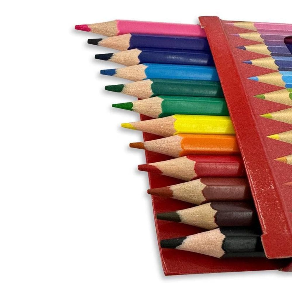 Lápis De Cor Com 12 Cores Lindas E Pintura Desenhos