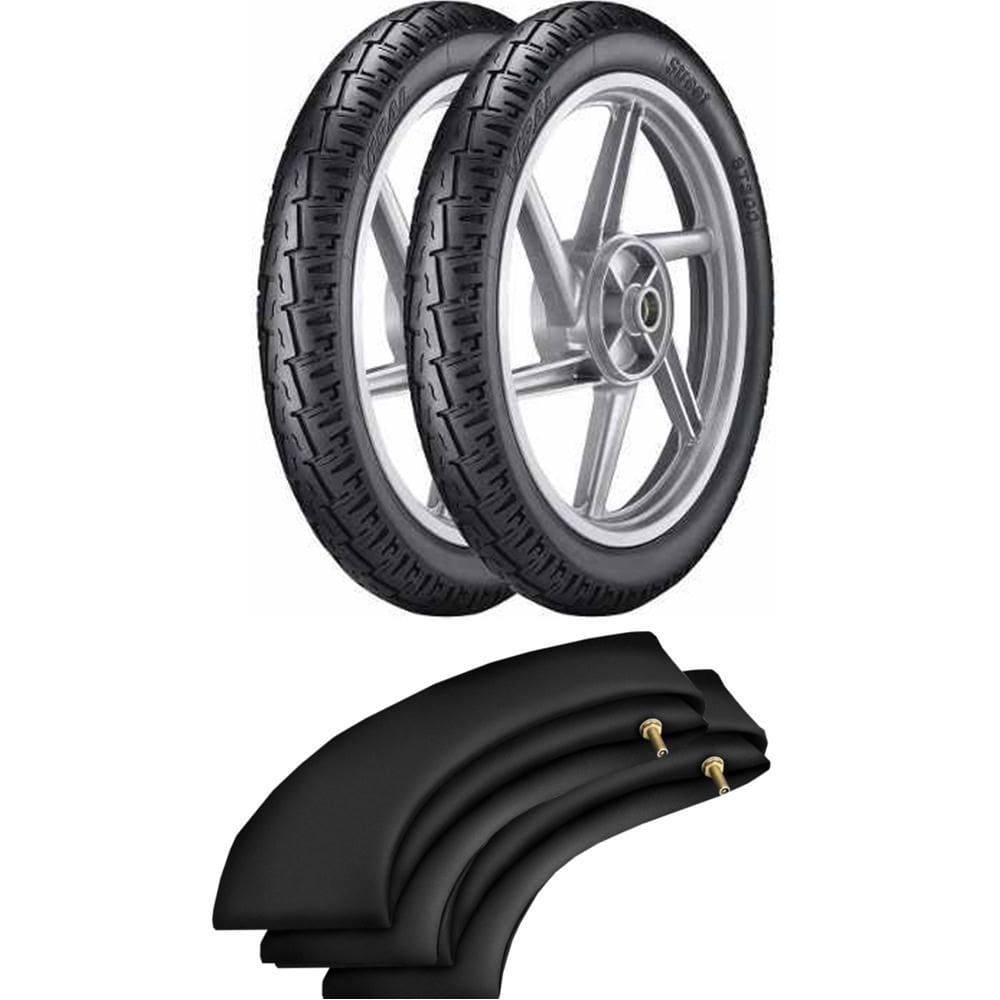 Kit Pneu Honda Cg Ybr 275-18 + 90/90-18 St300 Vipal