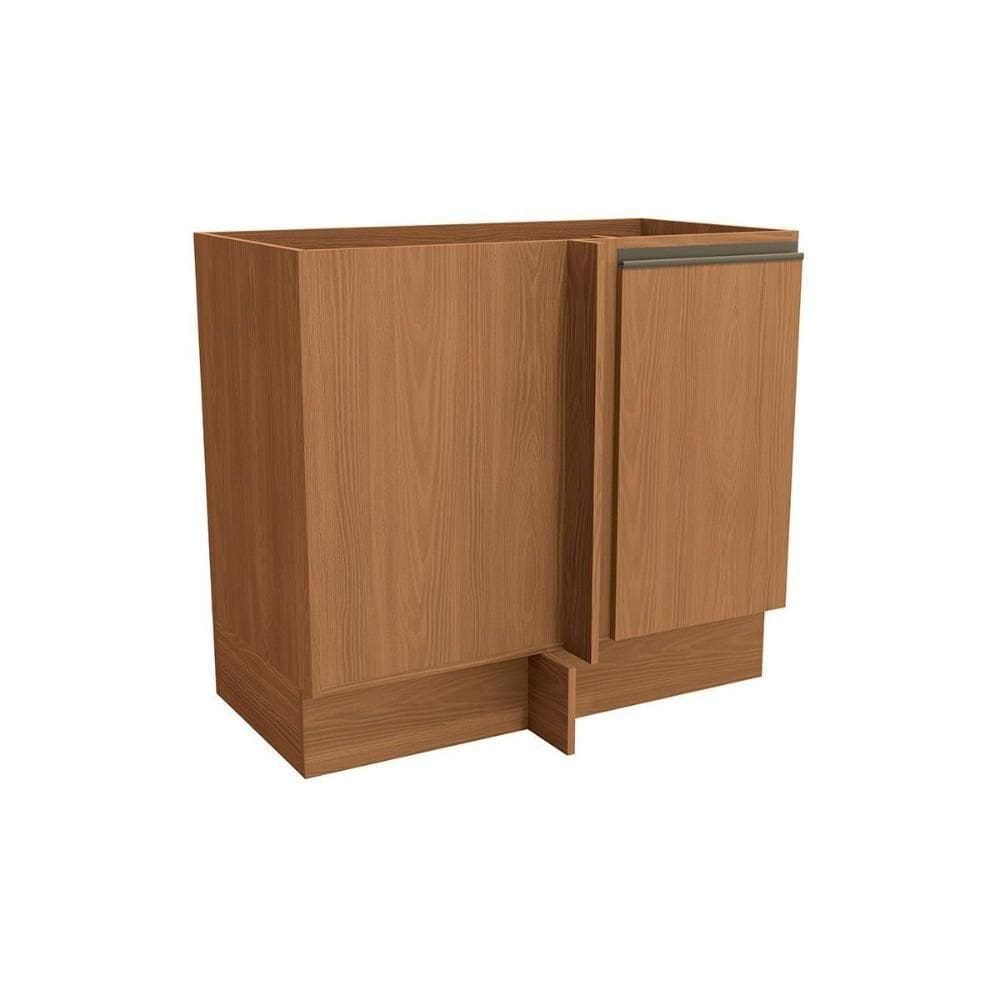 Balcão De Cozinha Maxxi G748 Canto Reto Com 1 Porta Sem Tampo 98cm Canela
