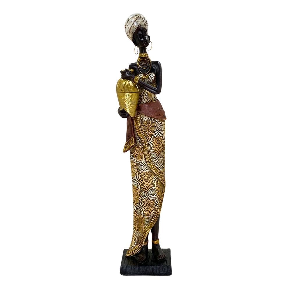Figura Decorativa Estatueta Africana 39 x 7 x 8 Cm - 83-956