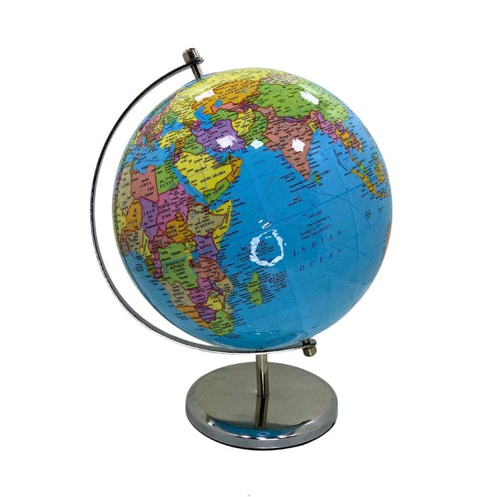 Globo Terrestre Decorativo 34 X 27 X 25 Cm - 442-040