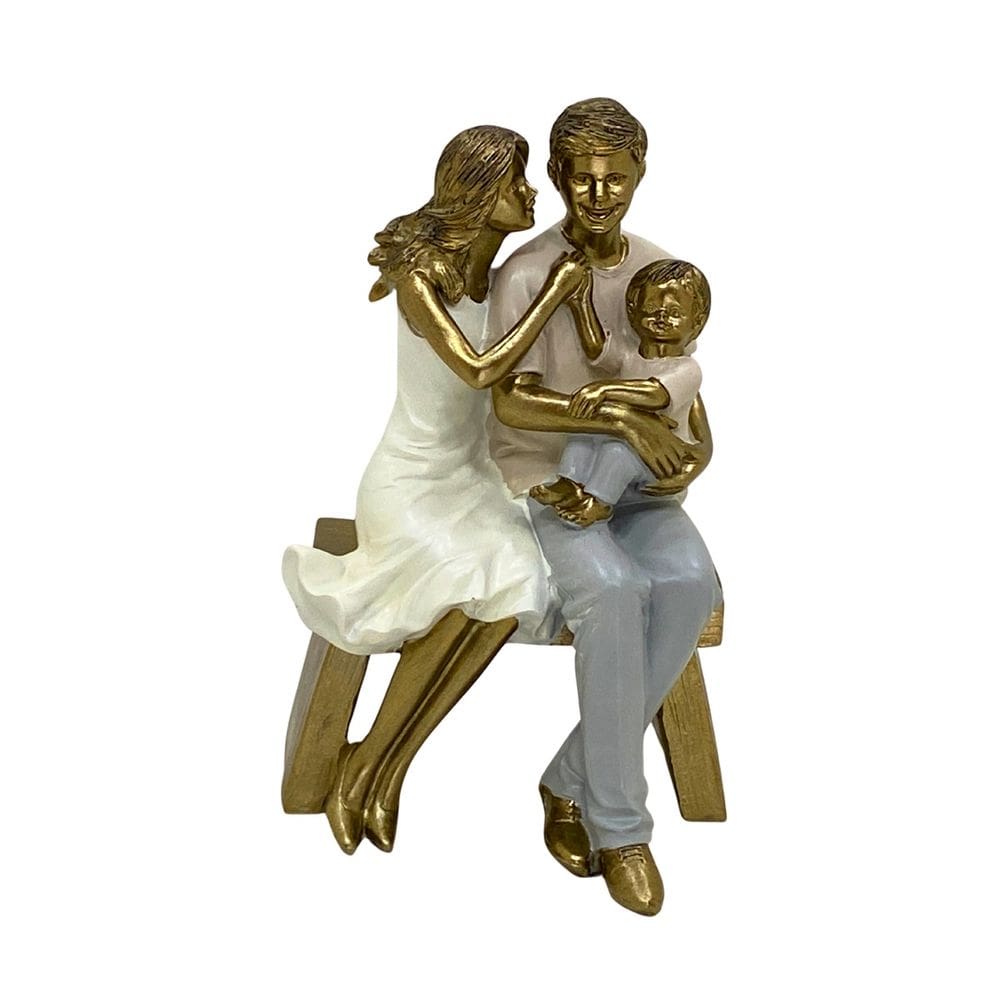 Figura Decorativa Estatueta Família 19 X 11 X 11 Cm - 257-853