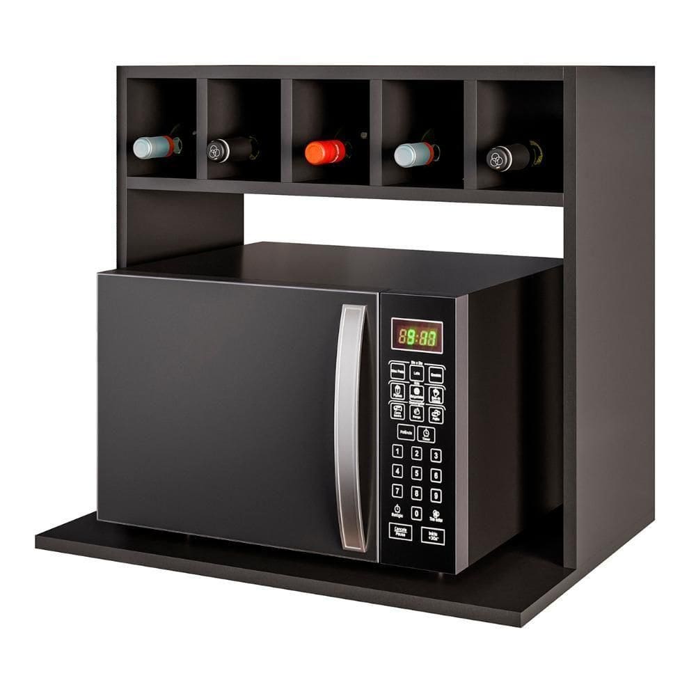 Suporte Micro-ondas Forno Armário Aéreo Com Adega 60cm Lótus M24 Preto - Mpozenato