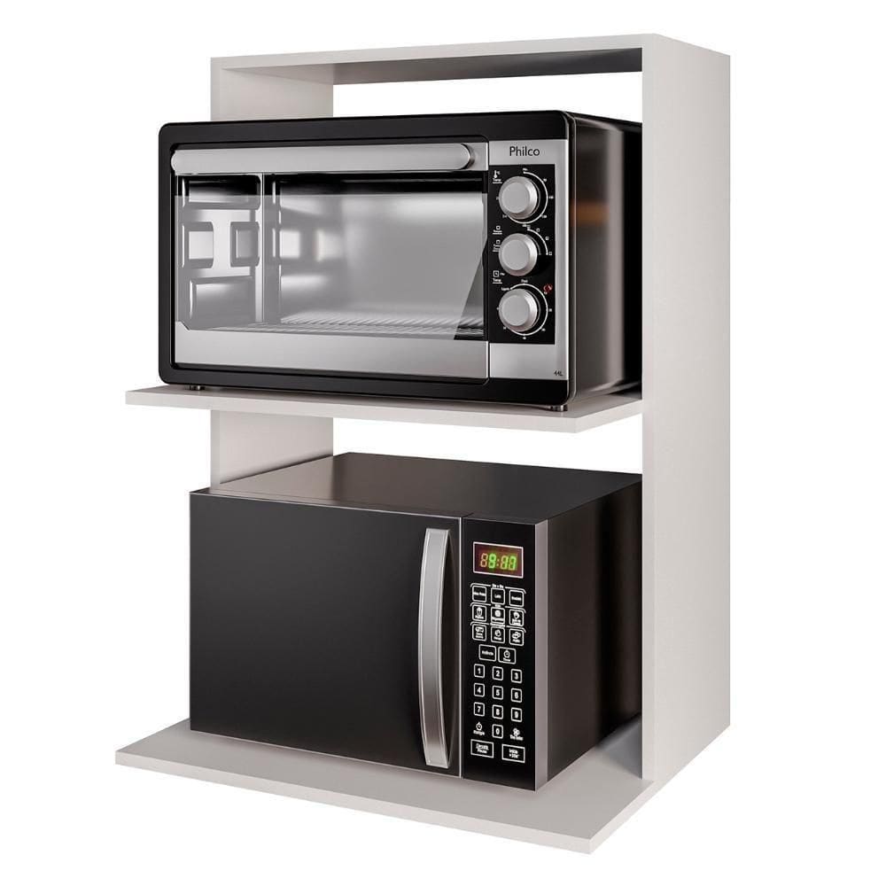 Suporte Micro-ondas E Forno Armário Aéreo 60cm Turim M24 Branco - Mpozenato