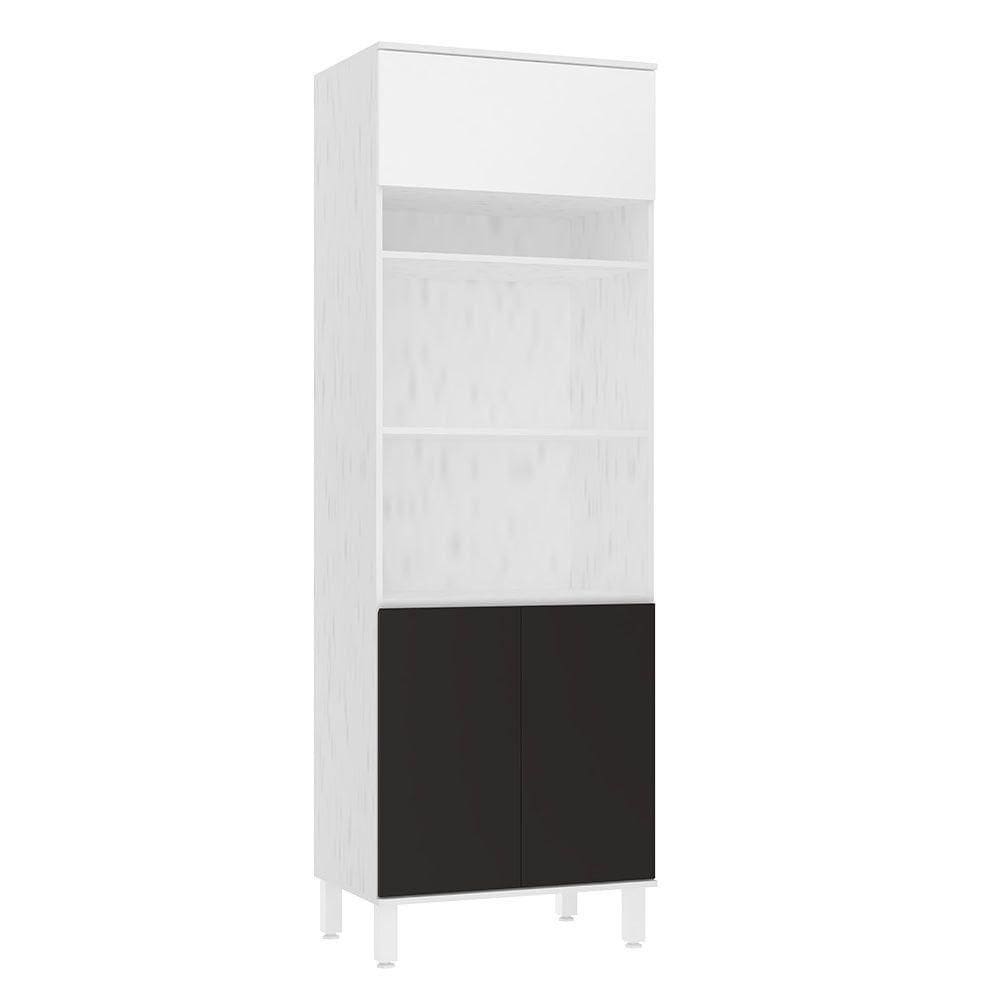 Paneleiro 70cm 3 Portas E 2 Nichos Para Forno Microondas.