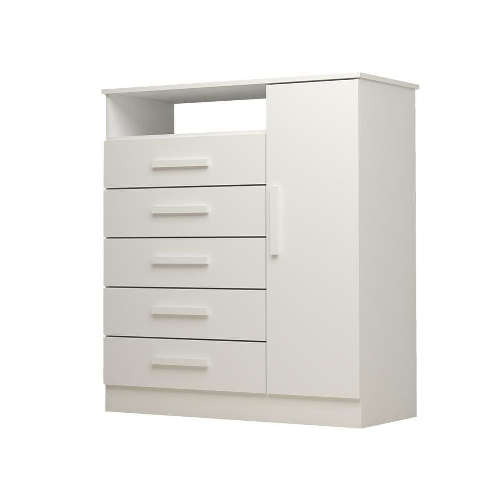 Cômoda Guiana 5 Gavetas 100% Mdf Linhamobília Branco